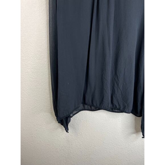 Greylin Blouse S Sheer Classy Classic Preppy Capsule Quiet Luxury Career Work - Picture 8 of 13